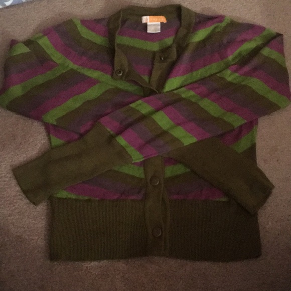 Tulle Multicolored Button Cardigan Size M - Picture 2 of 4